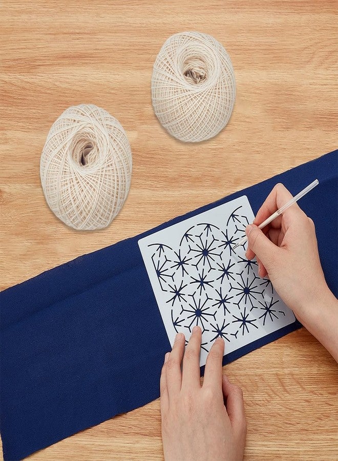 FREEBLOSS 300m Sashiko Thread 100% Cotton Embroidery Flosses White Hand Embroidery Thread 4 Strands Sashiko Quilting Thread for Sewing Needlework - Image 4