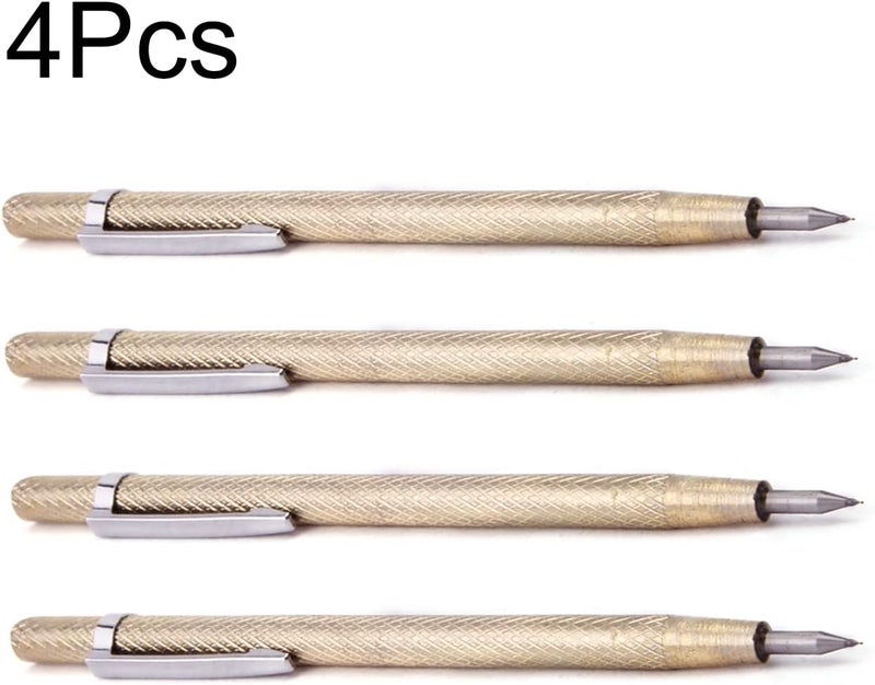 Utoolmart Glass Scribe Tool Engraver Pen Cemented Carbide with Clip Scriber Craft for Glass Metal Engraver Carving Sheet Wood Ceramics Stone DIY 6pcs - Image 5