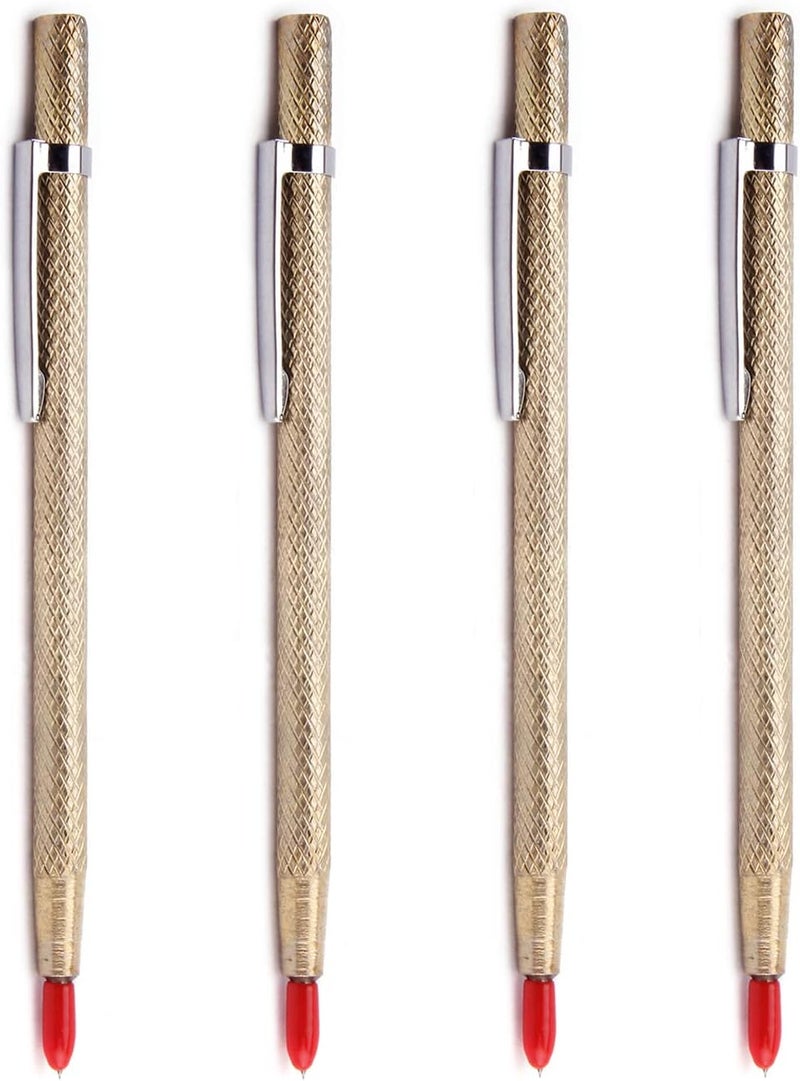 Utoolmart Glass Scribe Tool Engraver Pen Cemented Carbide with Clip Scriber Craft for Glass Metal Engraver Carving Sheet Wood Ceramics Stone DIY 6pcs - Image 1