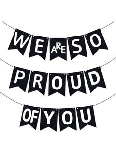 KATCHON We Are So Proud Of You Banner 10 Feet No Diy ; Black And White Graduation Decorations Class Of 2023 ; Proud Of You Grad Banner ; Graduation Party Decorations 2023 ; Army Party Decorations  - Image 2