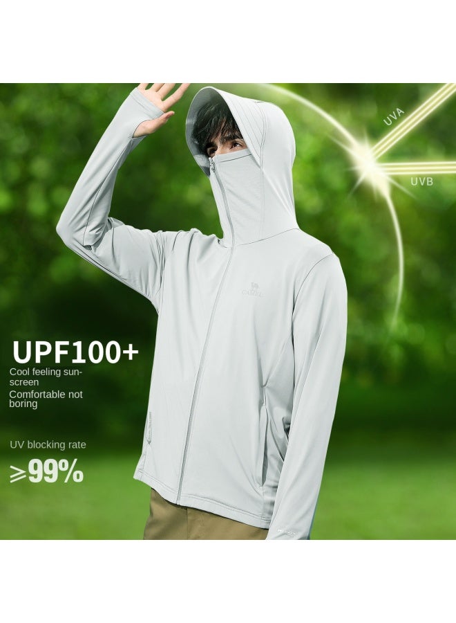 camel Upf50+ High Uv Protection Cooling Sun Shirt For Men - Quick-dry Ice Feel Anti-uv Skin Jacket - Image 2