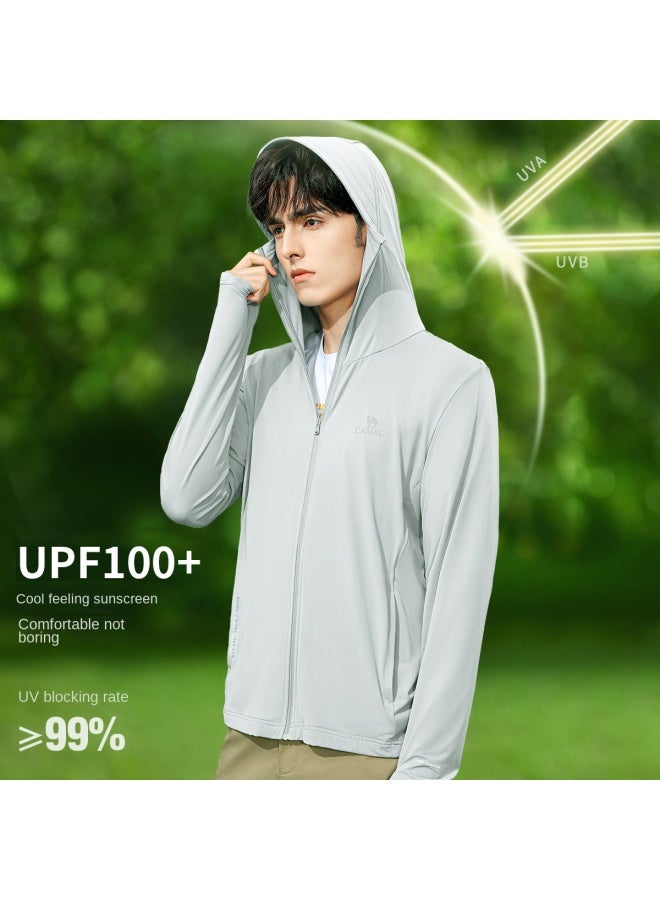 camel Upf50+ High Uv Protection Cooling Sun Shirt For Men - Quick-dry Ice Feel Anti-uv Skin Jacket - Image 3