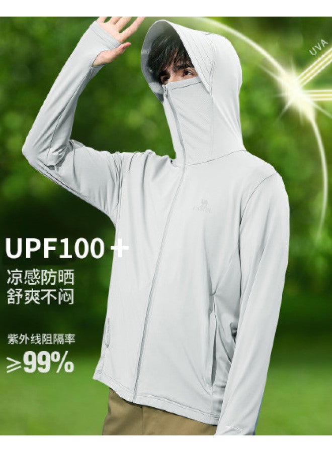 camel Upf50+ High Uv Protection Cooling Sun Shirt For Men - Quick-dry Ice Feel Anti-uv Skin Jacket - Image 1
