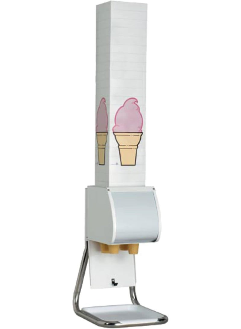 Dispense-Rite BCDS-BFL Iber Cream Cone Dispenser – White | Desktop Cone Dispenser for Smooth, Easy Cone Distribution | Durable, Sleek Countertop Dispenser for Ice Cream Shops & Food Service - Image 1