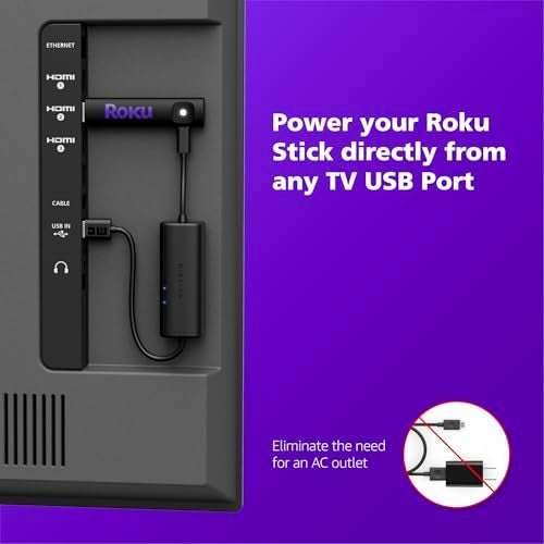 Mission Cables Mission USB Power Cable for Roku Streaming Stick (Power Your Roku Directly from Your TV) - Image 2
