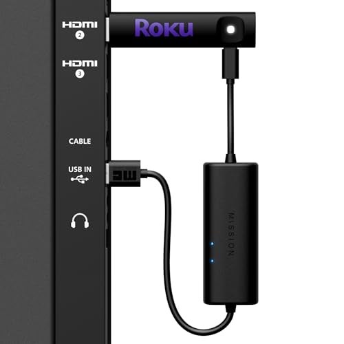 Mission Cables Mission USB Power Cable for Roku Streaming Stick (Power Your Roku Directly from Your TV) - Image 1