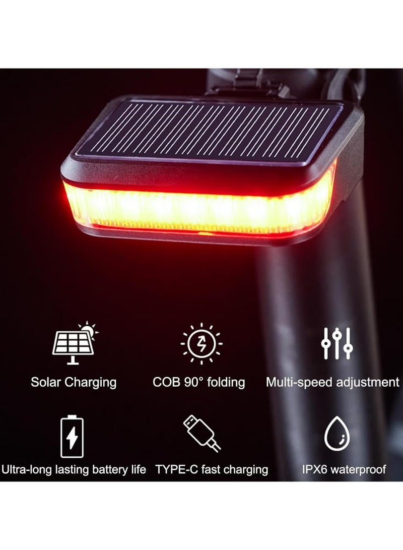ZVEV Bicycles Rear Light Solar | Solar Powered Back Light - Rear Light Cycling Accessories, Waterproof, Bikes Safety Warning Light, for Road Bikes City Bikes - Image 3