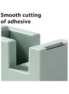 Deli Nusign ENS121 Modern Tape Dispenser - 18-60mm Width, 1Cr17 Blade & Non-Slip Silicone Base, Green  - Image 4