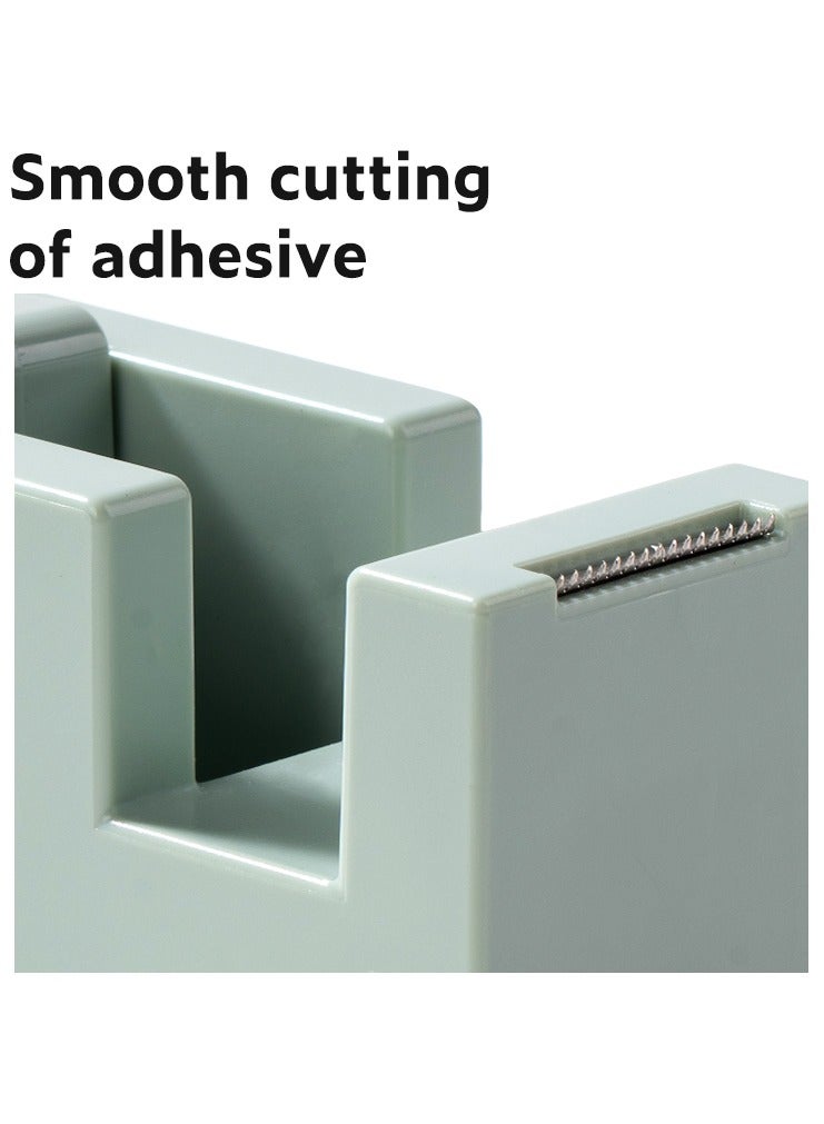 Deli Nusign ENS121 Modern Tape Dispenser - 18-60mm Width, 1Cr17 Blade & Non-Slip Silicone Base, Green - Image 4