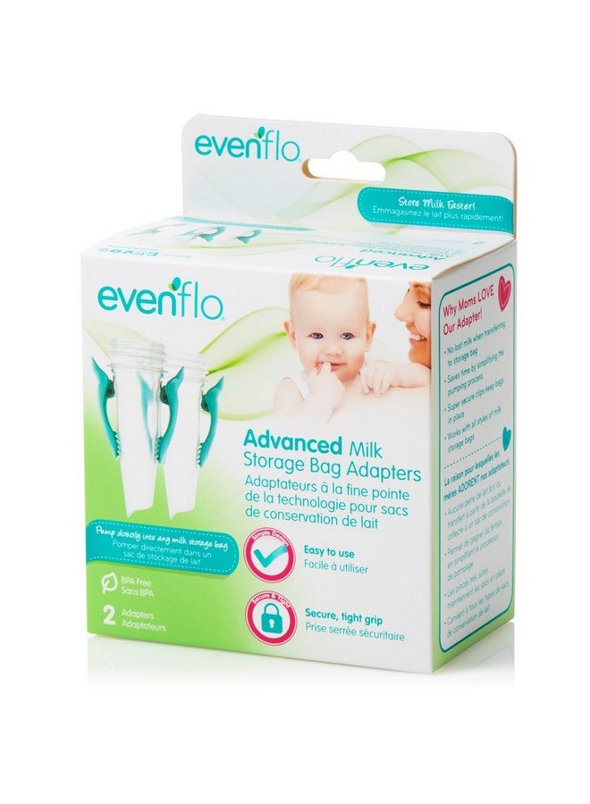 Evenflo Feeding Advanced Breast Milk Storage Bag Adapters for Breast Pumps (Pack of 2) - Image 2