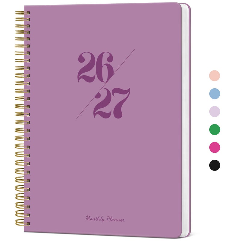 Taja Monthly Planner 2026-2027, 2 Year Months Calendar Planner 2026-2027, Runs from January 2026 - Decembe 2027, 7" x 10", 24 Months, Perfect for School Office Home Planning - Boho Purple - Image 1