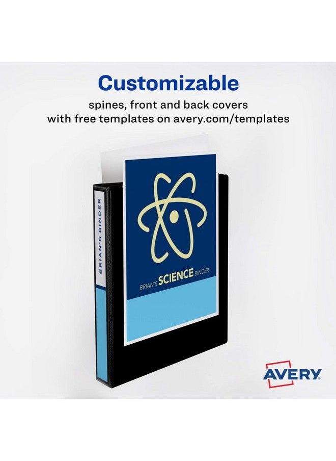 AVERY (R) Twotone Durable View 3 Ring Binder 1 Inch Slant Rings 1 Mint Coral Binder (17288)  - Image 5