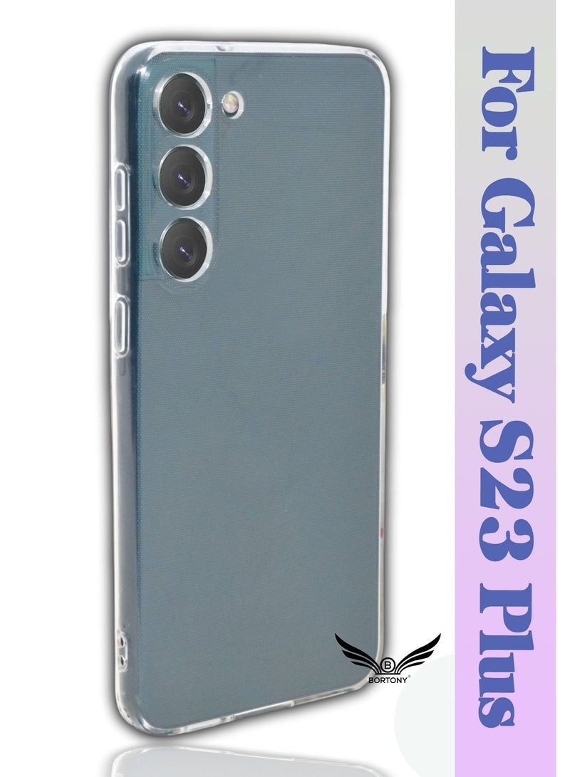 BORTONY Galaxy S23 Plus Case Transparent Thin Soft Back Cover Shockproof Anti Scratch TPU Protective Phone Case Cover for Samsung Galaxy S23 Plus 2023 - Image 1