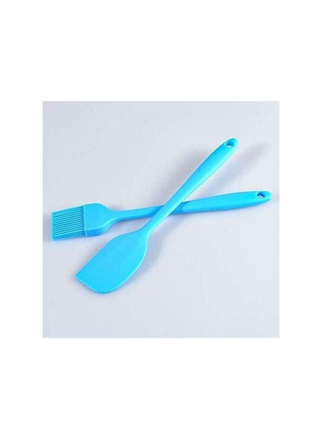 Silicone Brush and Spatula - Blue