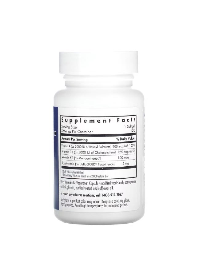 Allergy Research Group - Vitamin D3 Complete 5000 120 Veggie Softgels - Image 1