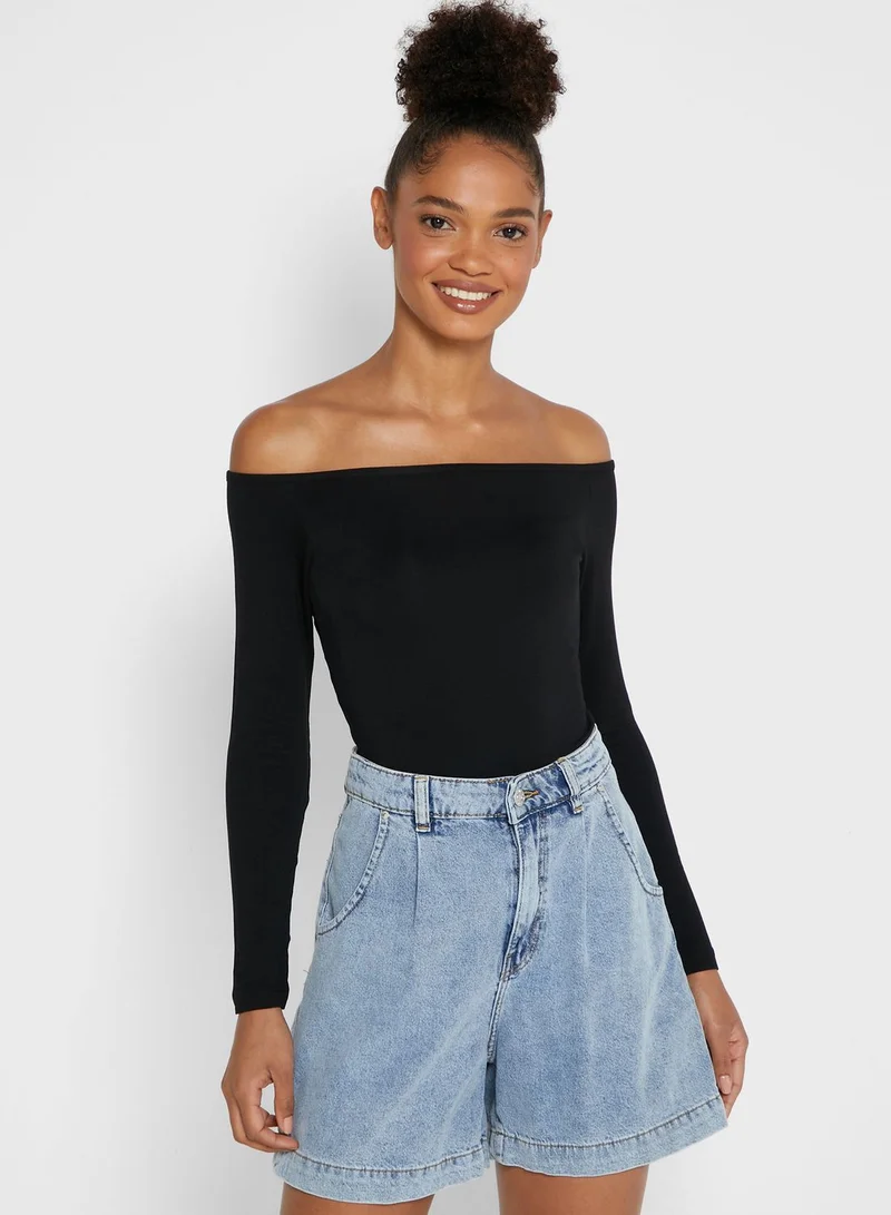 Ginger Basics Off shoulder long Sleeve Top
