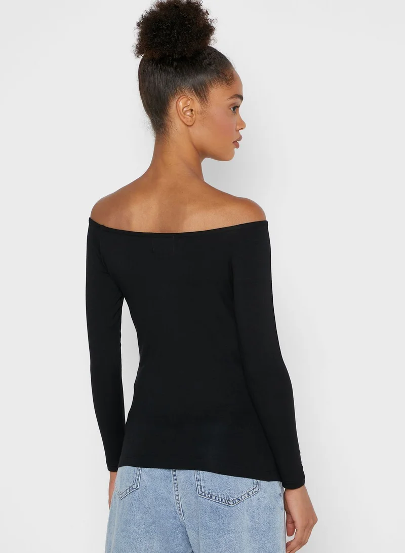 Ginger Basics Off shoulder long Sleeve Top