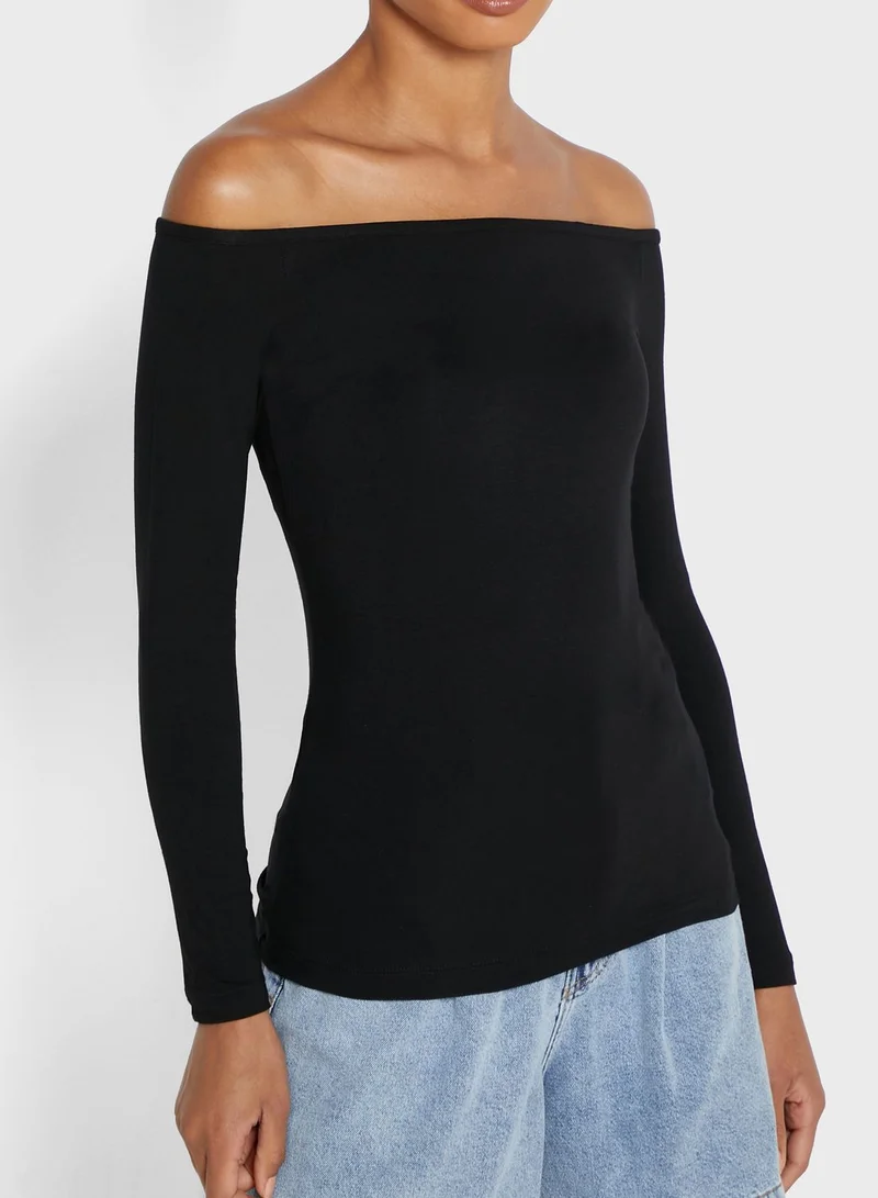 Ginger Basics Off shoulder long Sleeve Top