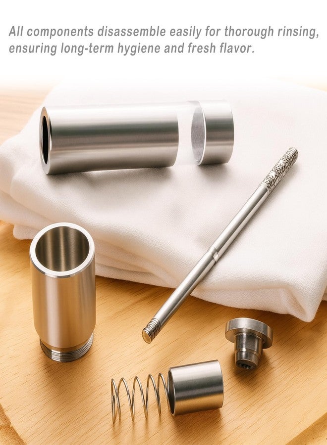 Jung Ford [2 Pieces] Premium Stainless Steel Salt Grinder and Pepper Mill Set for Pepper Sea Salt Himalayan Salt and Spices with Thumb Button for One Hand Operation - Image 3