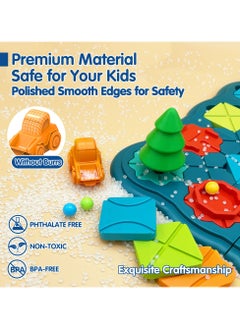 SYOSI Kids Toys STEM Board Games, Smart Logical Road Builder Brain Teasers Puzzles Games for 3 to 4 5 6 7 Year Old Boys Girls, Educational Montessori Xmas Gifts Ages 3-5 4-8 Preschool Classroom Learning  - Image 5