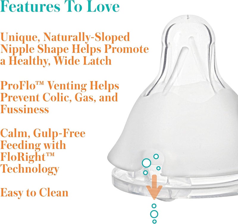 Evenflo Feeding Balance Plus Standard Neck for use with Balance Plus Standard Neck Bottles, Fast Flow for 8 Months and up, 6-Pack - Image 3