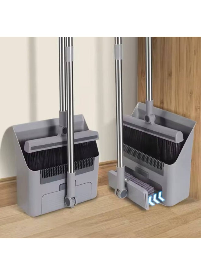 3-in-1 foldable dustpan, broom, and brush