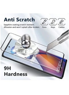 Generic Motorola Edge 40 Screen Protector, Glass Tempered Bubble Free, Anti-Scratch, Anti-Fingerprint, 9H Hardness 3D Curved Edge Screen Protection  for Moto Edge 40 Accessories  - Image 4