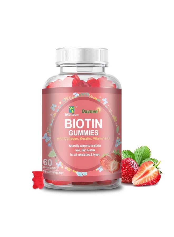 Wins Town Biotin Gummies, Supports Healthier Hair, Skin & Nails for All Ethnicities & Types, 60 Count - Image 1
