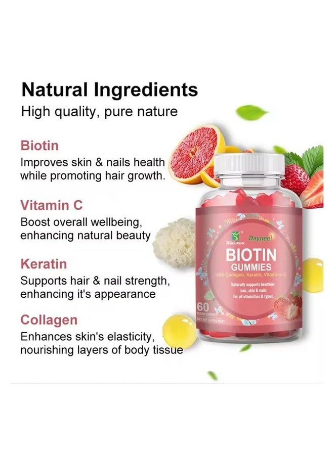 Wins Town Biotin Gummies, Supports Healthier Hair, Skin & Nails for All Ethnicities & Types, 60 Count - Image 4