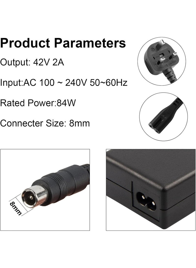 42V 2A Electric Scooter Charger, 36V Lithium Battery Pack Charger For Xiaomi M365, Pro 2 Electric Scooter and Ninebot Electric Scooter Moped ES1 / ES2 / ES3 / ES4 - Image 2