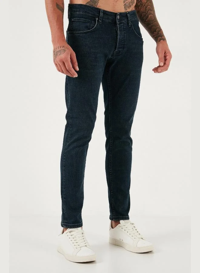 Buratti  Buratti Stretch Cotton Slim Fit Normal Waist Skinny Leg Jeans Men's JEANS 1124C46NAPOLI for Men | Best Price UAE