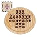 Gothink Solid Wood Solitaire Game Classic Handcrafted 9 Wooden Solitaire Board 33 Smooth Wooden Balls Single Strategic Mind Game for Kids and Adults - Image 3