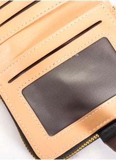 The Black Pearl Accessories Leather Flip Wallet & CardHolder with 9 Pockets and Zipped Pocket Flowery Black  - Image 4