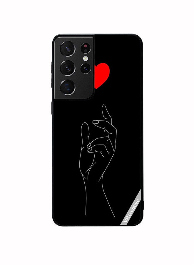 VR CREATIVE Protective Case Cover For Samsung Galaxy S21 Ultra 5G Hear Amoled Design Multicolour - Image 1