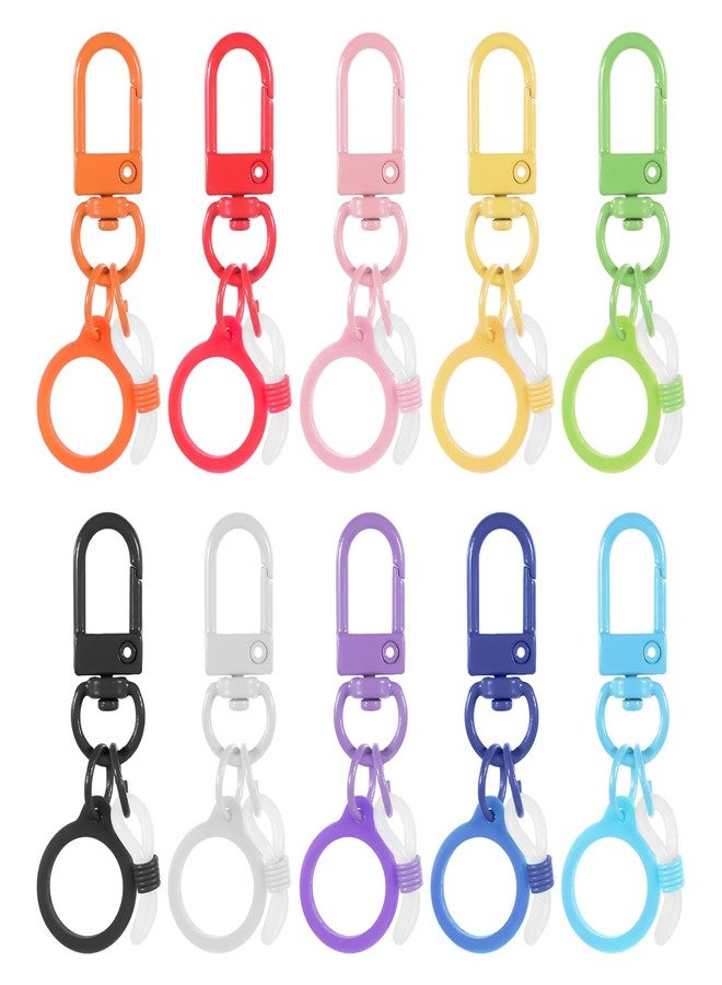 Qulkws Mini Coloured Pen Clips, 10Pcs Nurse Badge Reel Accessory with Lobster Clasp, Retractable Holder for Nurses, Pen Converter, Silicone Pens Holder for Lanyard, Nurse, Teachers, Office - Image 2