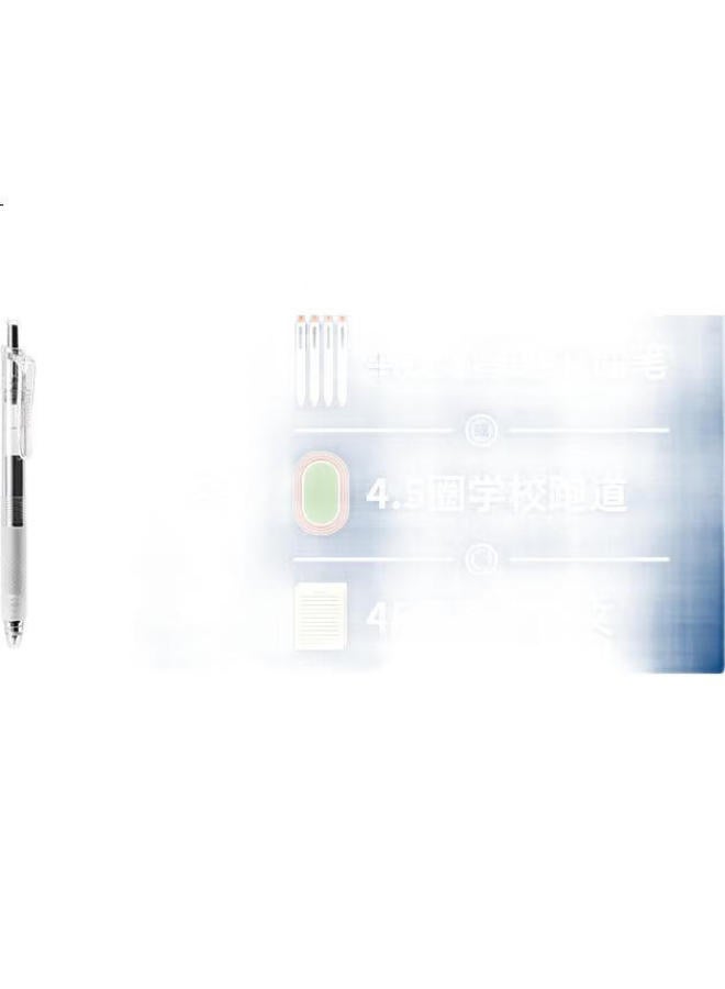 Kaco Black Gel Pen 0.5Mm Double Ballpoint Quick-Drying Pen For Students Exam Practice Office Meeting Signature Pen With Large Capacity Carbon Pen 5 Pack Black - Image 1