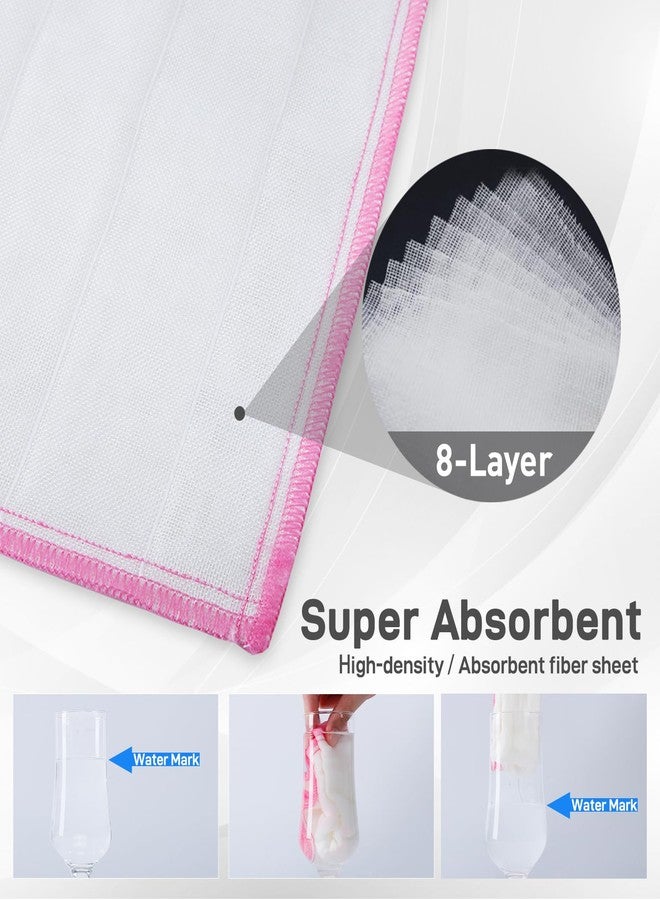 OnBrand Naturally Wood Fiber Cleaning Cloth, Microfiber Cleaning Cloths, 10 Pcs (12" x 10.7" Each), 8 Layers High-Density Super Absorbing Dish Cloths, Reusable General Kitchen Towel - Image 3