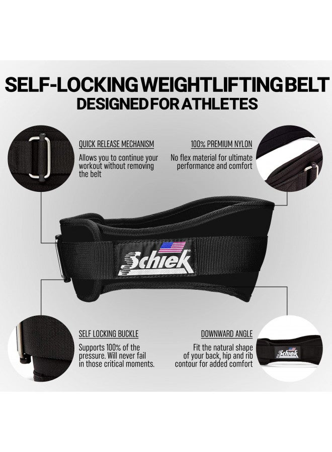 Schiek Schiek Sports 2004 Lifting Belt - 4.75" Inch Lower Back Support for Power Lifting - Heavy Duty One Way Buckle System - Image 3