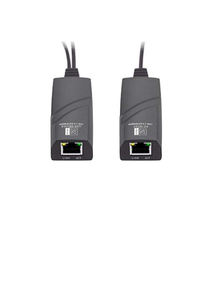 DKURVE DKURVE® USB 2.0 Extender to RJ45 Over Cat5/5E/6 Connection up to 100 Meters Ethernet Extension Cable Type A Male to A Female with 5V/2A Power Adapter Lan Adapter  - Image 5