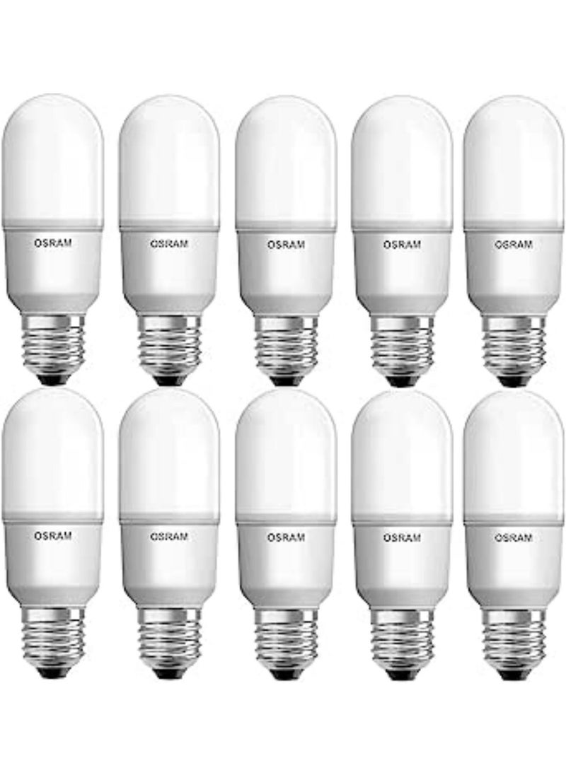 Osram - Osram LED Dimmable Bulb E27 Value Stick Warm White Lamp 11W 2700K (Dimmer) Pack of 10 - Image 1