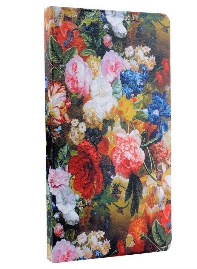 XIAOZHI 3-Ring Binder Portfolio Case, Floral Painting PU Leather Binder Padfolio, Business Planner Organizer with Notepad Holder, Red, 9.5x9.5x12.8 in. (WMQ027-Red) - Image 2