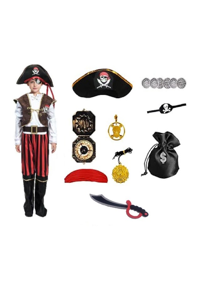 المنزل الذكي هوم سمارت زي تنكري للأطفال على شكل قراصنة (للبنين) | بدلة أنيقة لأداء العروض والمناسبات التنكرية وأعياد الهالوين، هدية مثالية لأعياد الميلاد - Image 1