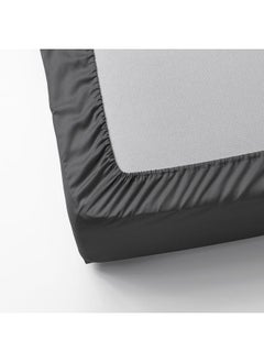 erorex Fitted sheet, dark grey, 180x200 cm  - Image 4