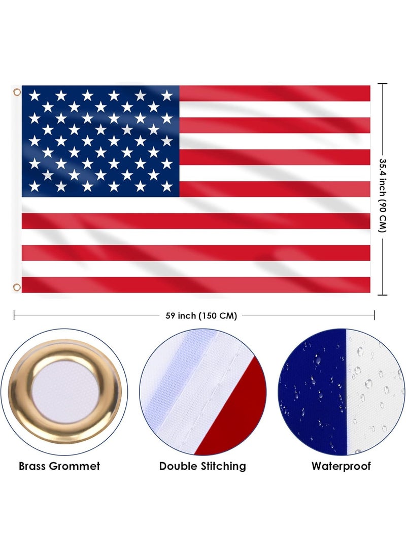 USA Flag 3×5 Ft – Polyester Banner with Grommets for Outdoor & FIFA World Cup 2026 Decor ⚽🇺🇸 - Image 3
