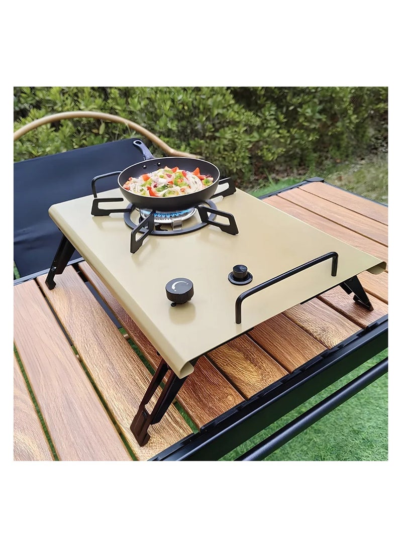 GREEN LION Foldable Camping Stove GCS-20 with Carry Bag /15kg Capacity Outdoor Camping Stove- Khaki - Image 1