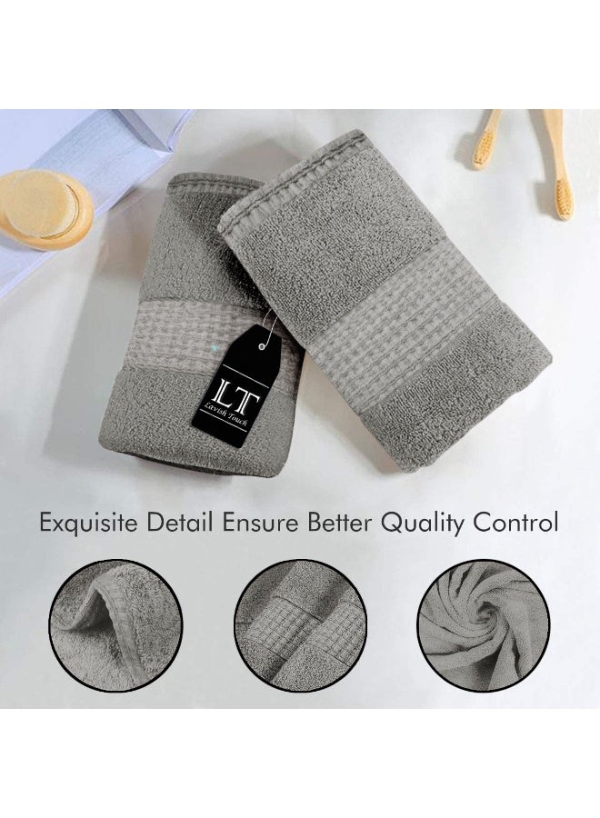 Lavish Touch 100% Cotton Hand Towels (6 Pcs Pack, 3 colors, 40x60 cm) - 550 GSM Large Hand Towels Super Absorbent and Soft, Ideal for Everyday use - Image 5