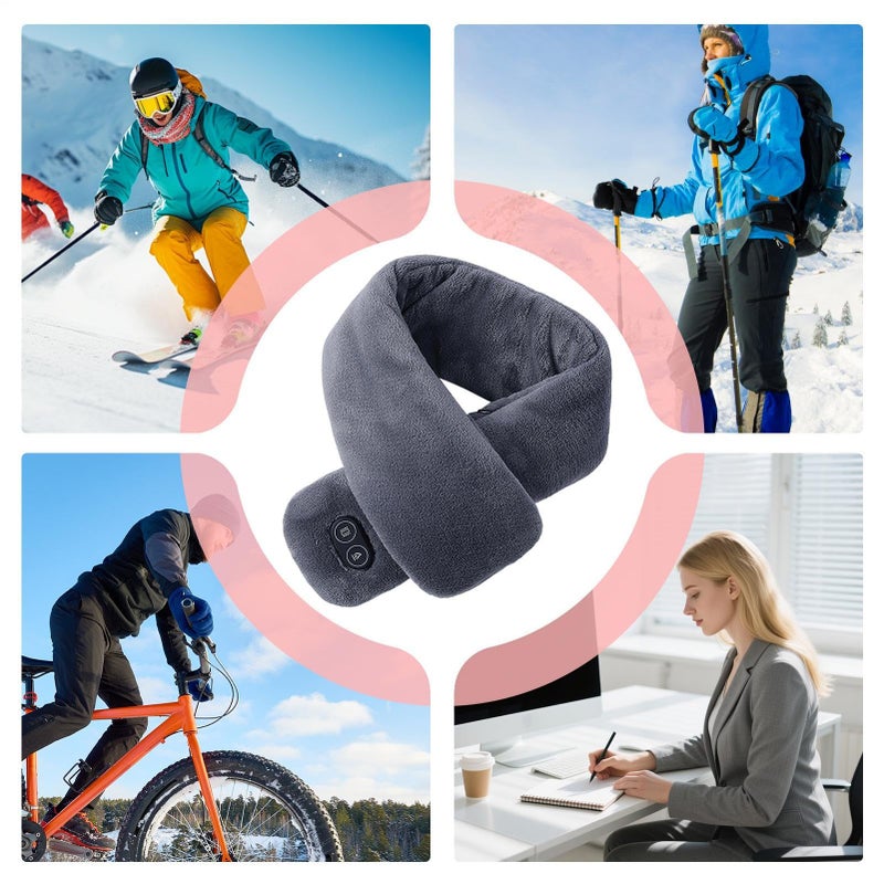 Adjustable USB Heated Scarf Style B Electric Neck Warmer For Cold Weather Cycling Skiing - Image 5