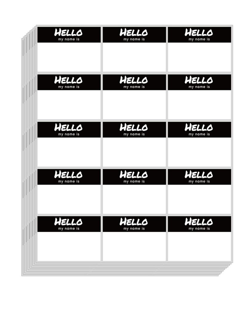 KASTWAVE Name Tag Stickers, "Hello My Name is" Name Tags Stickers, Newborn Baby Name Sticker, for Themed Party Family Home School Office Conferences, 3"x 2", 450 Pcs - Image 1