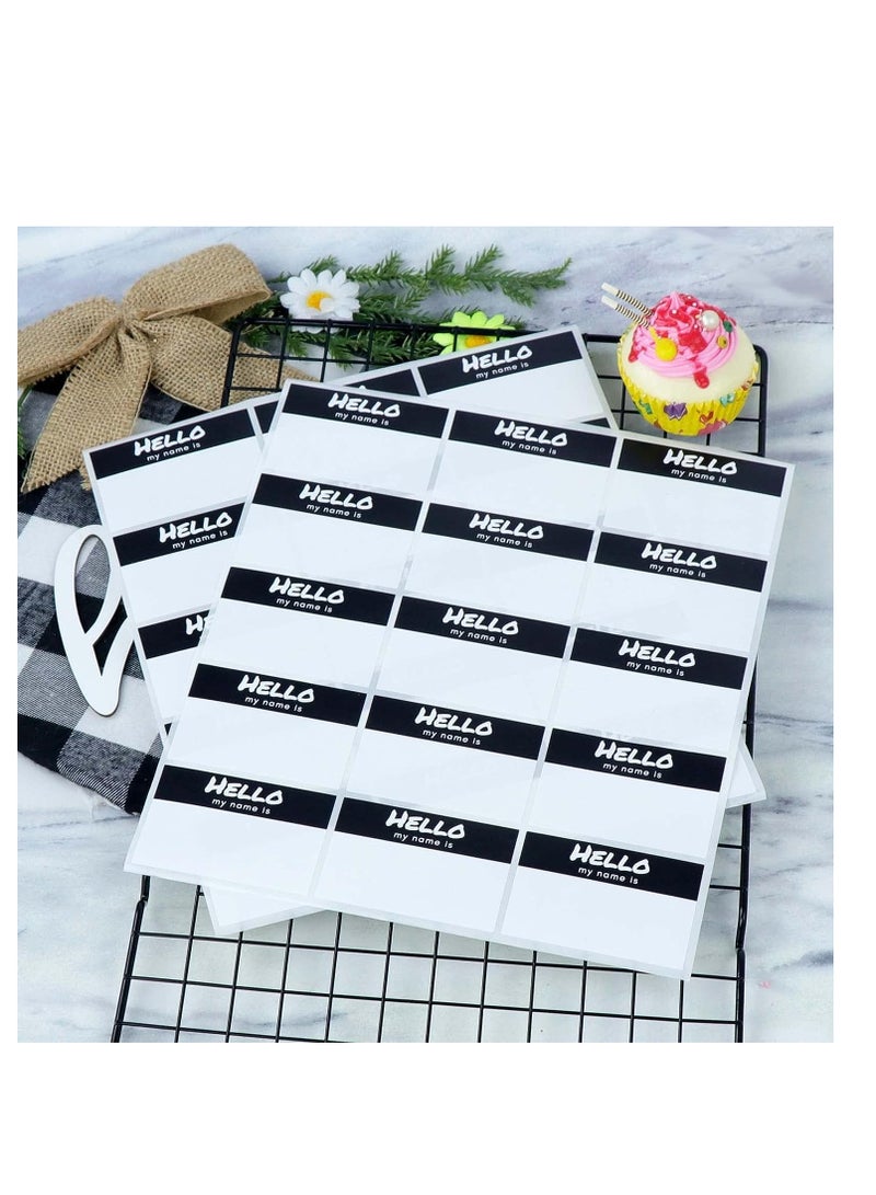 KASTWAVE Name Tag Stickers, "Hello My Name is" Name Tags Stickers, Newborn Baby Name Sticker, for Themed Party Family Home School Office Conferences, 3"x 2", 450 Pcs - Image 3