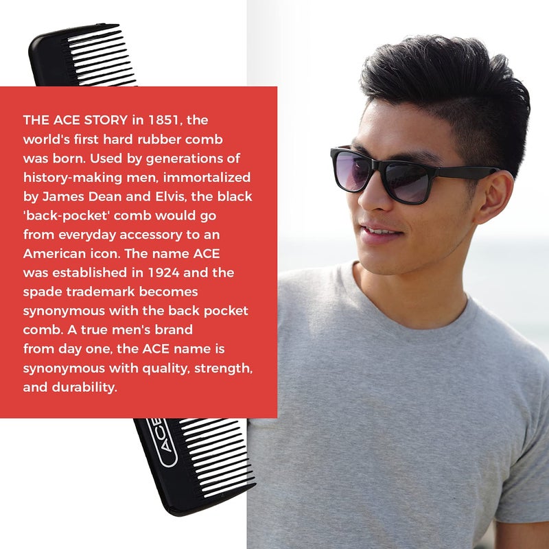 Goody ACE Pocket Fine Tooth Comb - 4.5 Inch, Black - Great for All Hair Types - Fine Comb Teeth for Thin to Medium Hair - Durable for Everyday and Professional Use - Image 5